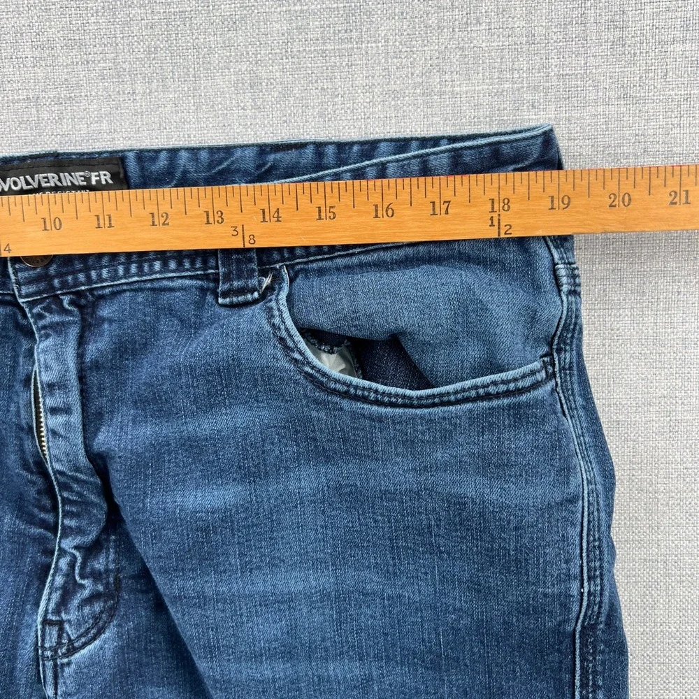 Wolverine FR Flame Resistant Work Jeans Men 40x30 (fits 38x28) Blue CAT2 Utility